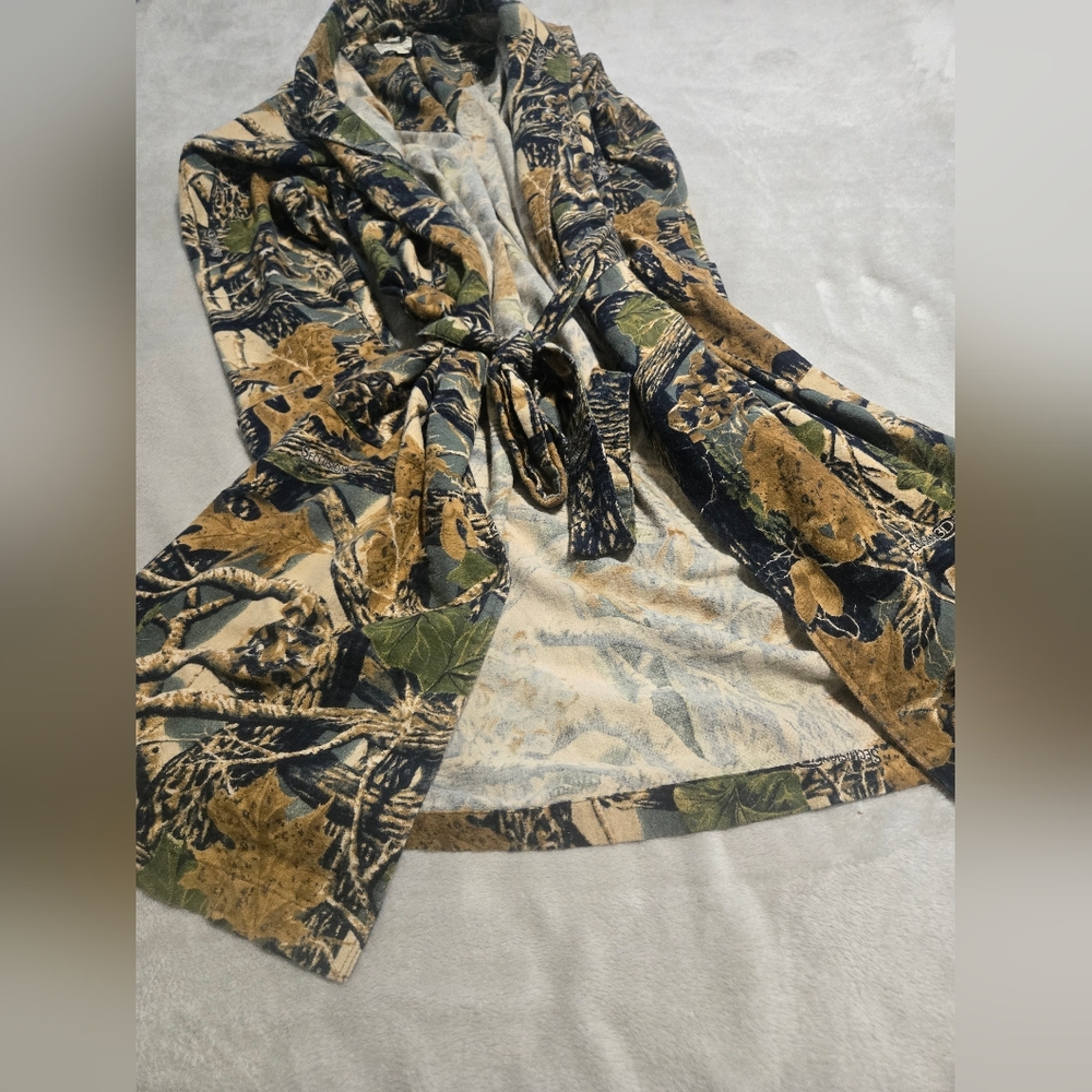 Cabela's Camouflage Robe 3DSeclusion Camo Bathrobe Belted Men's Sz. M/M Hunting - Picture 2 of 6